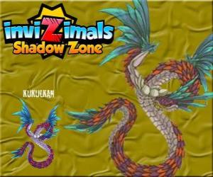 Puzzle Kukulkan. Invizimals Shadow Zone. Τα φτερωτά φίδι ζει στα ερείπια των ναών των Μάγια